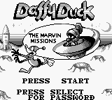 Daffy Duck - The Marvin Missions (Europe) Title Screen